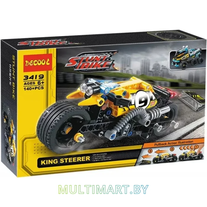 Конструктор Decool 3419 Мотоцикл (140 деталей)